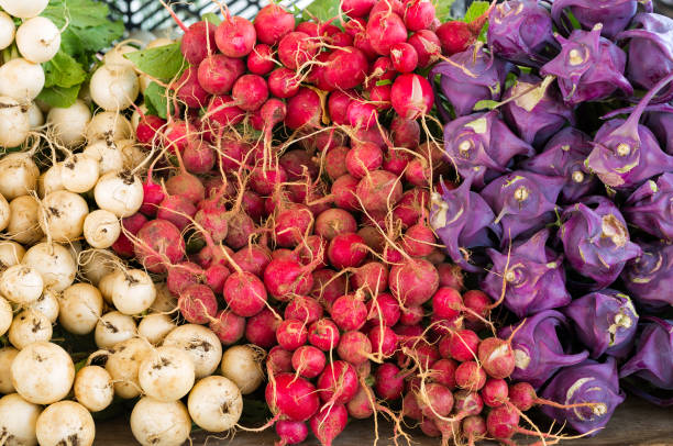 istock Root vegetables on display at an outdoor market 1146538290