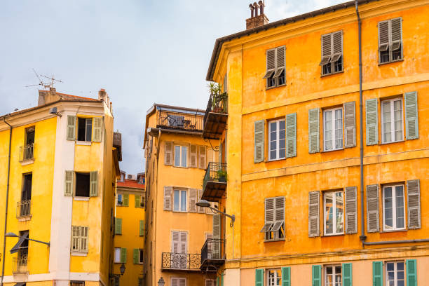 istock Nice, France, colorful facade 1146544427