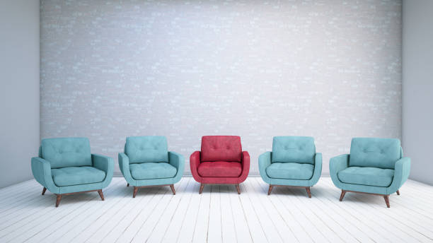 istock Different Colored Chair In Meeting Room 1146545220