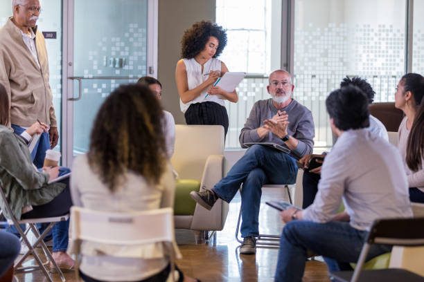 istock HOA president discusses issues in the community 1146552581