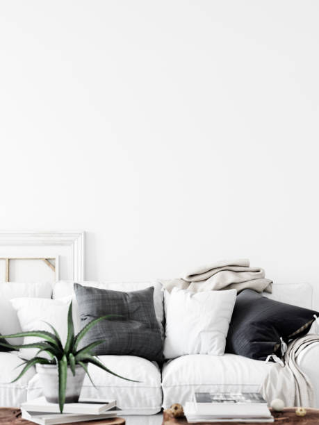 istock Wall interior mock up . Wall art. Scandinavian interior. 3d rendering, 3d illustration 1146561210