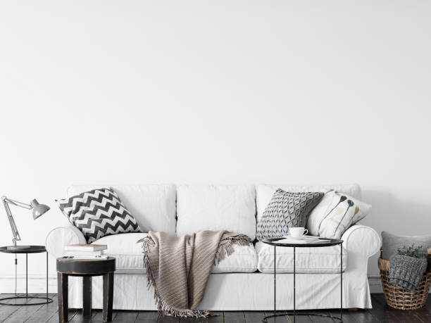 istock Wall interior mock up . Wall art. Scandinavian interior. 3d rendering, 3d illustration 1146561295
