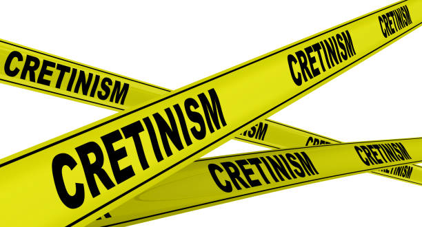 istock Cretinism. Yellow warning tapes 1146565941
