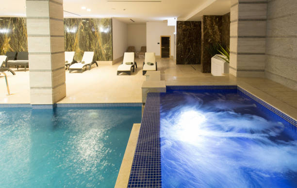 istock Swimming pool in hotel spa and wellness center 1146569545