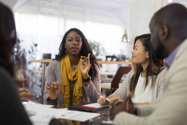 istock Multiethnic business meeting at the conference table 1146579114