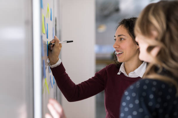 istock Female colleagues going over business strategy 1146579120