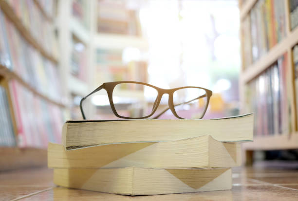 istock Glasses and books Placed at the library 1146588887