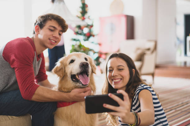 istock Teenagers taking a selfie at home 1146594503
