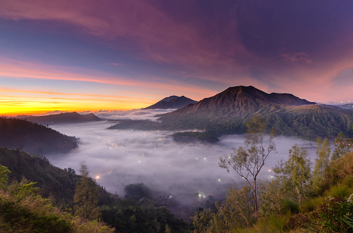 colorful morning at kintamani