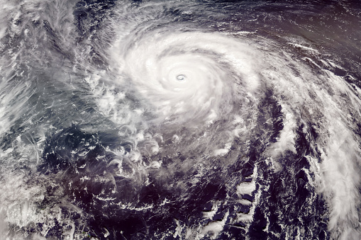 Categoría 5 tifón satélite vista. Elementos de esta imagen amueblados por la NASA. photo