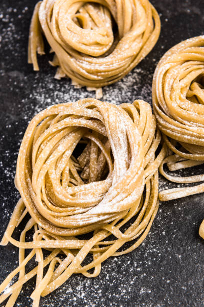 istock Hoemade healthy italian raw pasta nest 1146605036