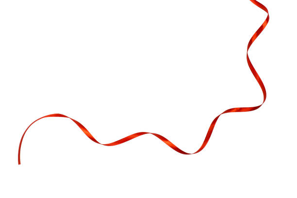 istock Red satin ribbon isolated on white backgroung 1146607264