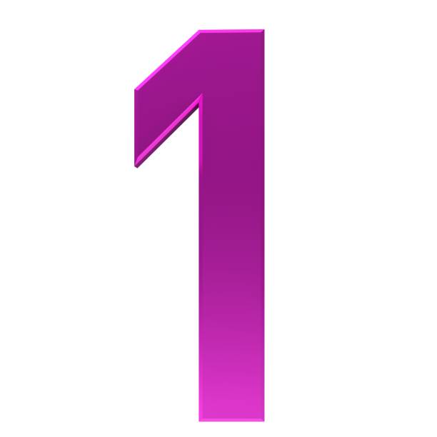 istock number 1 one 3d render graphic pink isolated on white background 1146609021