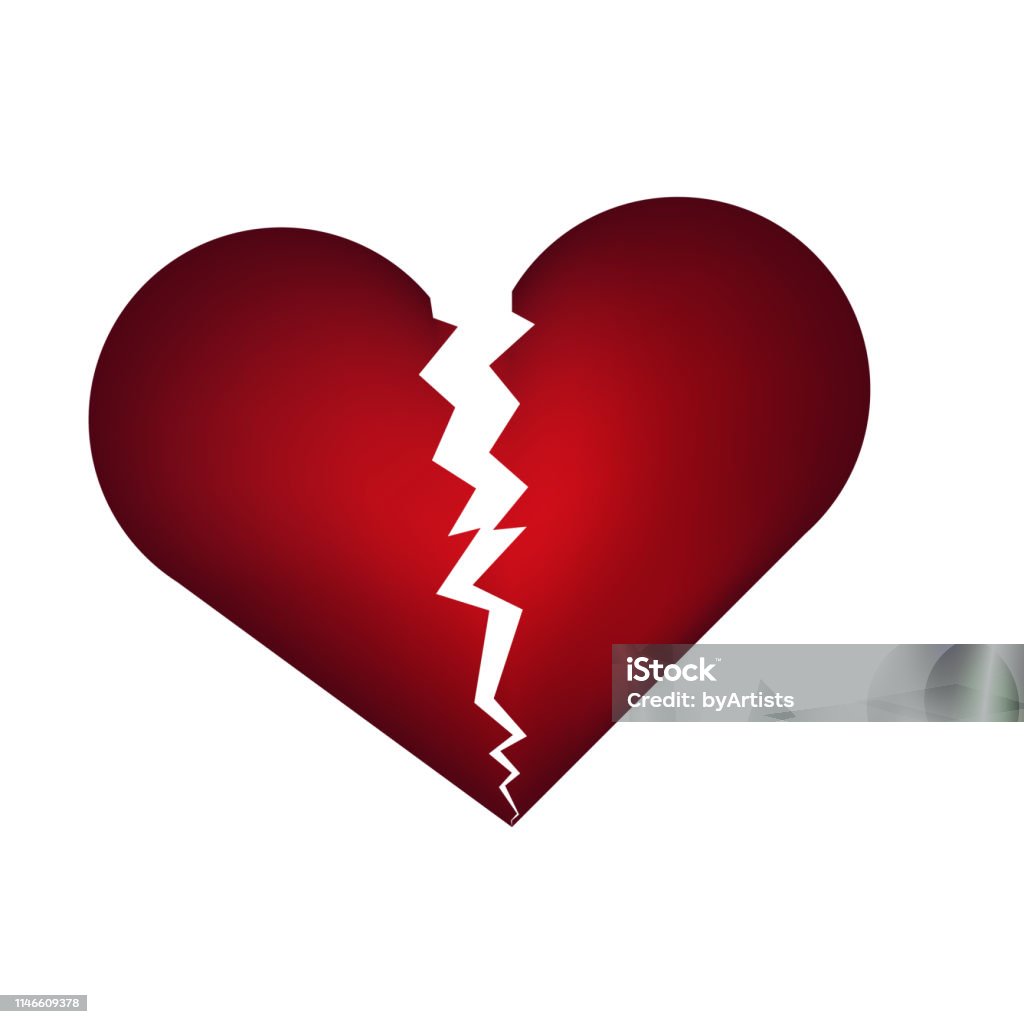 Trái Tim Tan Vỡ Trên Nền Trắng Hình minh họa Sẵn có - Tải xuống ...