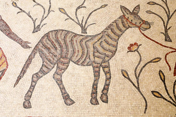 istock Zebra in ancient mosaics of Mount Nebo, Jordan 1146611362