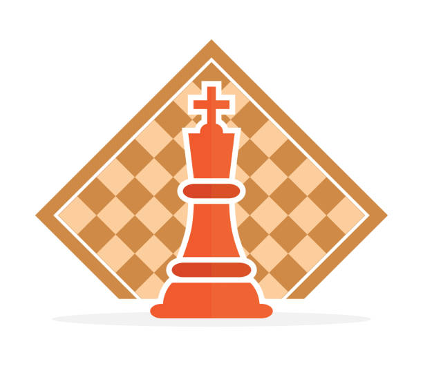 ilustrações de stock, clip art, desenhos animados e ícones de concept of business strategy with chess figures on a chess board modern vector illustration - checking the time illustrations