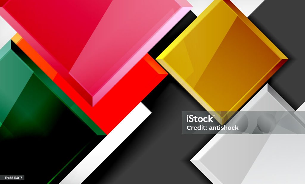 Rectangle Colorful Block Colorful Square And Rectangle Blocks Background Stock Illustration ...