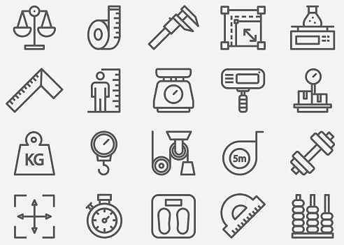 Measuring Line Icons