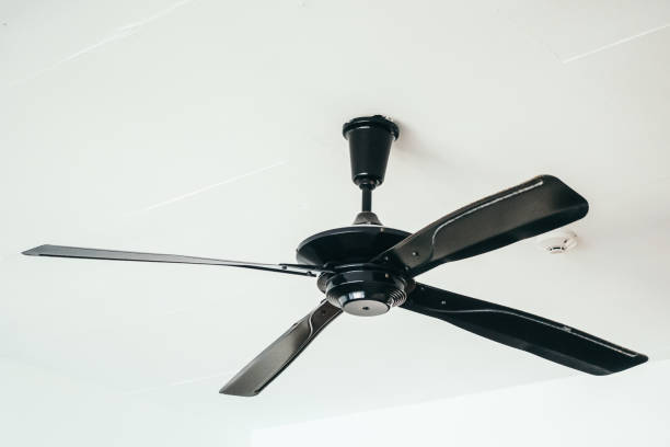 istock Low Angle View Of Ceiling Fan At Home 1146628143