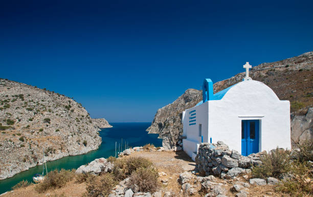 istock Chapel By Sea Against Clear Blue Sky 1146630788