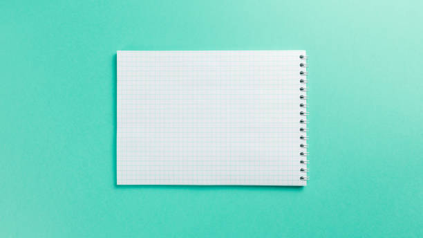 istock Blank notebook on Mint background. Top view. Flat lay. Copy space. Colorful background. Neo Mint color of the year 2020 1146631846