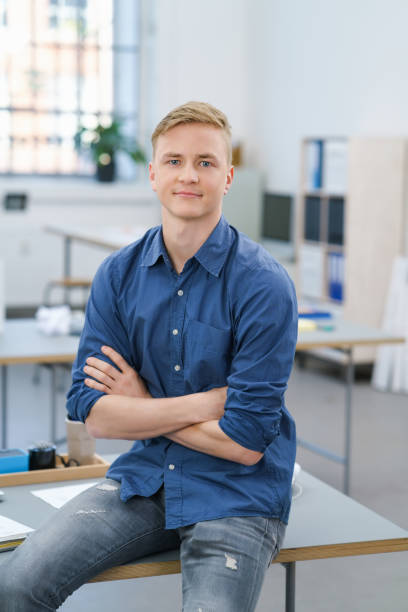 istock Confident relaxed casual young businessman 1146631923