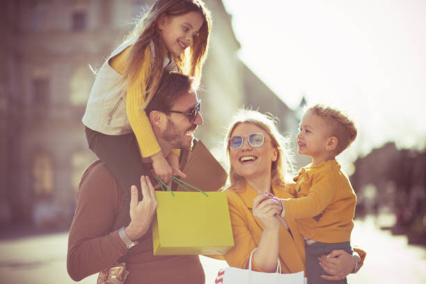 istock Family in the town. 1146632200