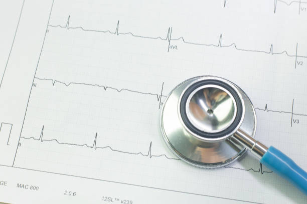 istock Blue stethoscopes and  Electrocardiography  chart close up image. 1146632806