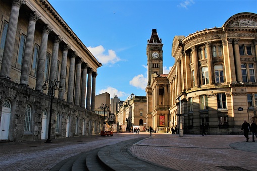 A view of one of the squares in Birmingham