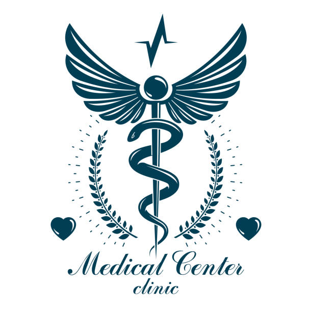 istock Pharmacy Caduceus icon, medical sign created with heart shape and electrocardiogram chart symbol. Cardiology diagnosis clinic emblem for use in medicine and rehabilitation. 1146638047