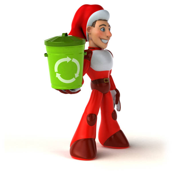 istock Fun Super Santa Claus - 3D Illustration 1146640623