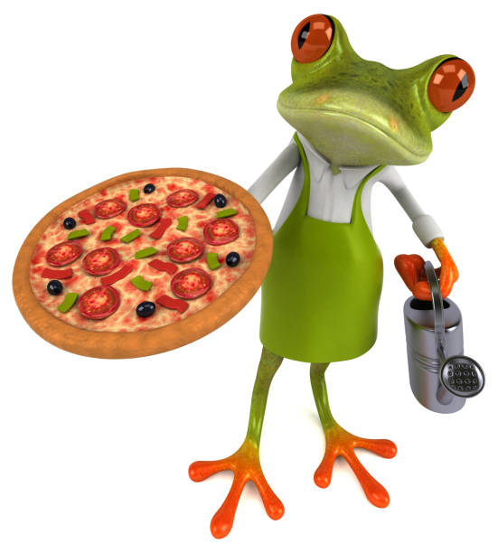 istock Fun frog gardener - 3D Illustration 1146642157