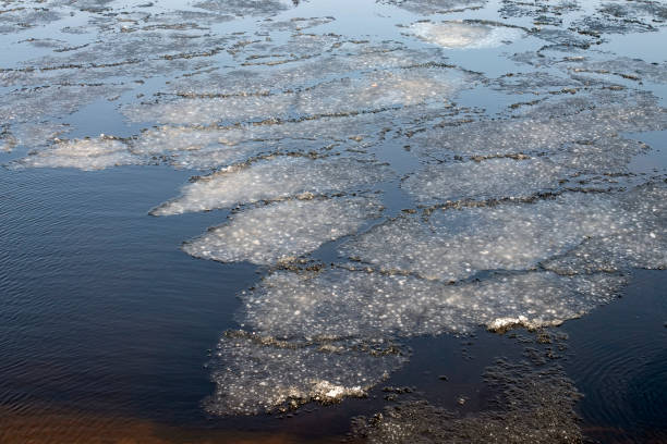 istock melting ice on lake, Finland 1146646651