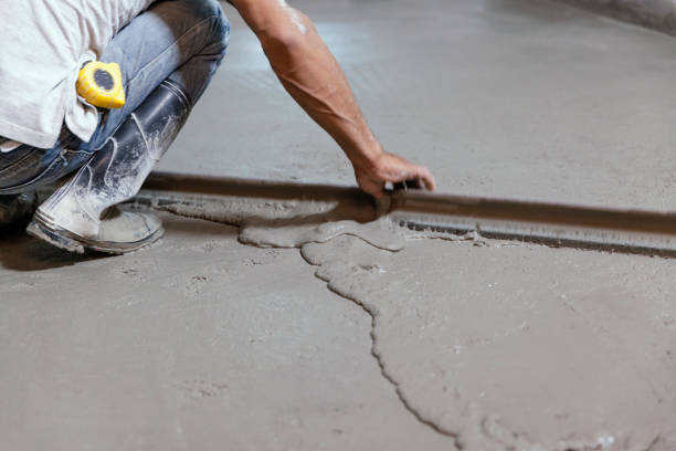 istock The construction technician is working by leveling the concrete floor to be smooth. 1146646755