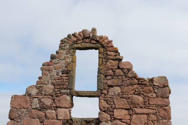 Detail of the wall, entrance and windows of Saint Catherine's Almshouses. 