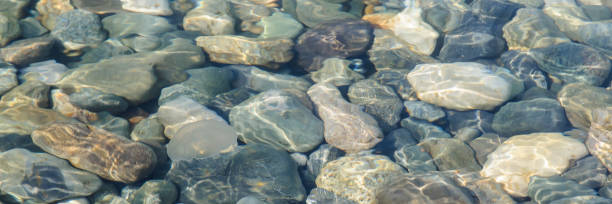 istock Background of sea colored stones under water. 1146654506