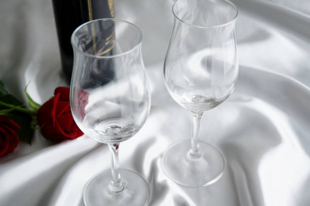 istock Wine glass and red wine bottle. 1146657115