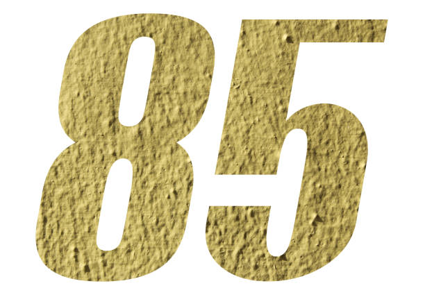 istock Number 85 with yellow wall on white background 1146664320