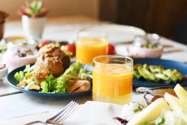 istock Delicious food served on various plates on a table 1146668817