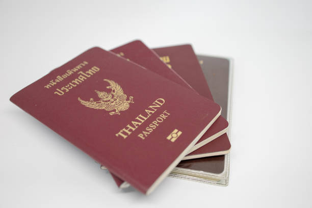 istock Thai Passport on white background 1146671551