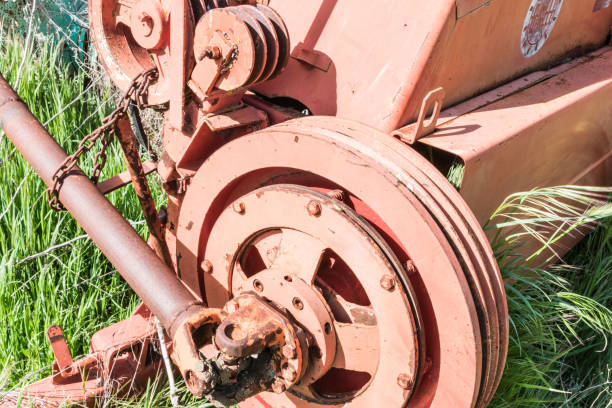 istock old agricultural machine abandons in field 1146675338