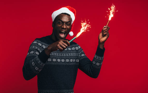 istock Man celebrating Christmas eve 1146677300