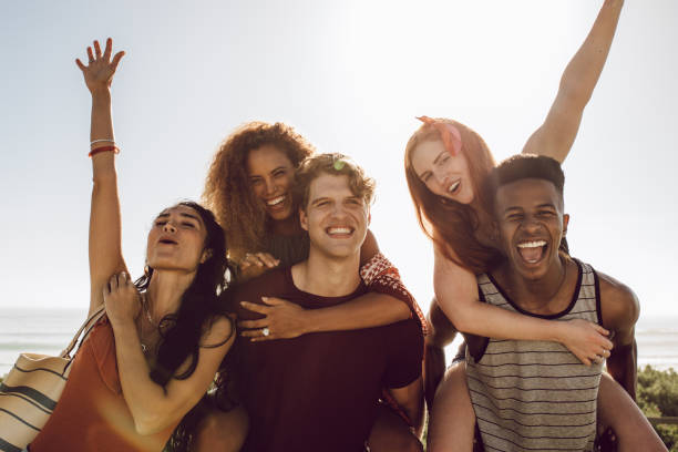 istock Group of multi-ethnic people enjoying themselves 1146678851