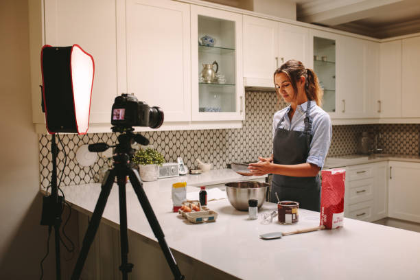 istock Recording content for the food vlog 1146679707