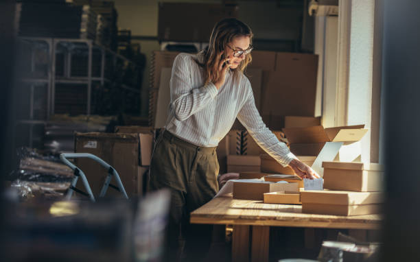 istock Woman providing the shipment status to the customer 1146681070