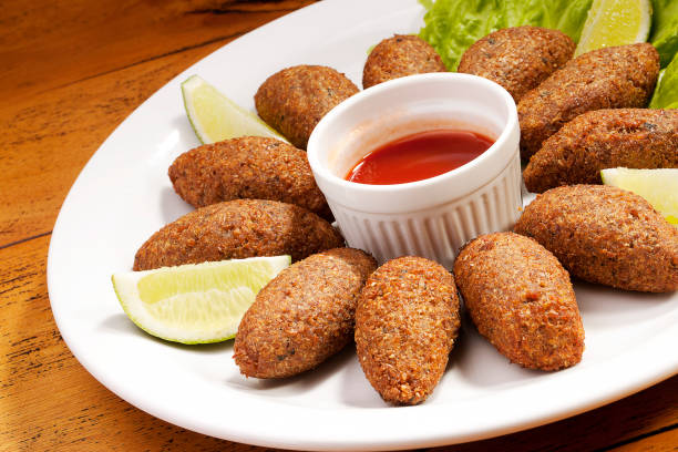 istock Salty kebab fried on wood background 1146682991