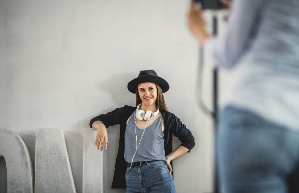 istock Female Influencer Vlogging in a Studio 1146686806