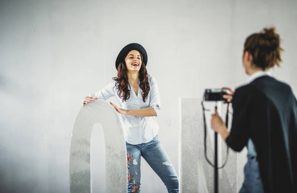 istock Female Influencer Vlogging in a Studio 1146687819