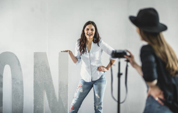 istock Female Influencer Vlogging in a Studio 1146688258