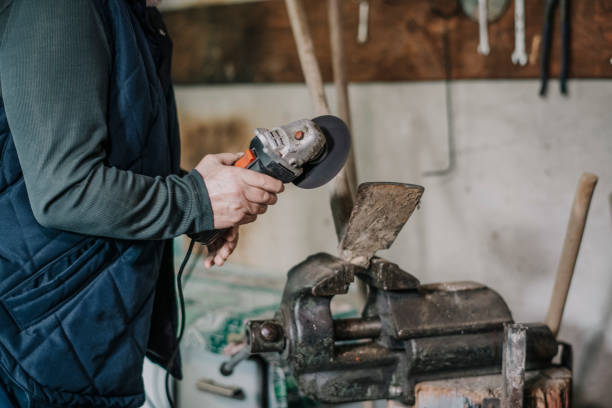 istock Senior entrepreneur working with grinder 1146688730